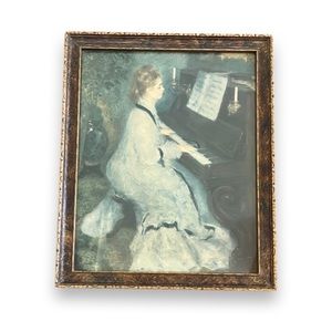 20TH CENTURY REPRODUCTION OF PIERRA-AUGUSTE RENOIR "WOMAN AT THE PIANO" Framed